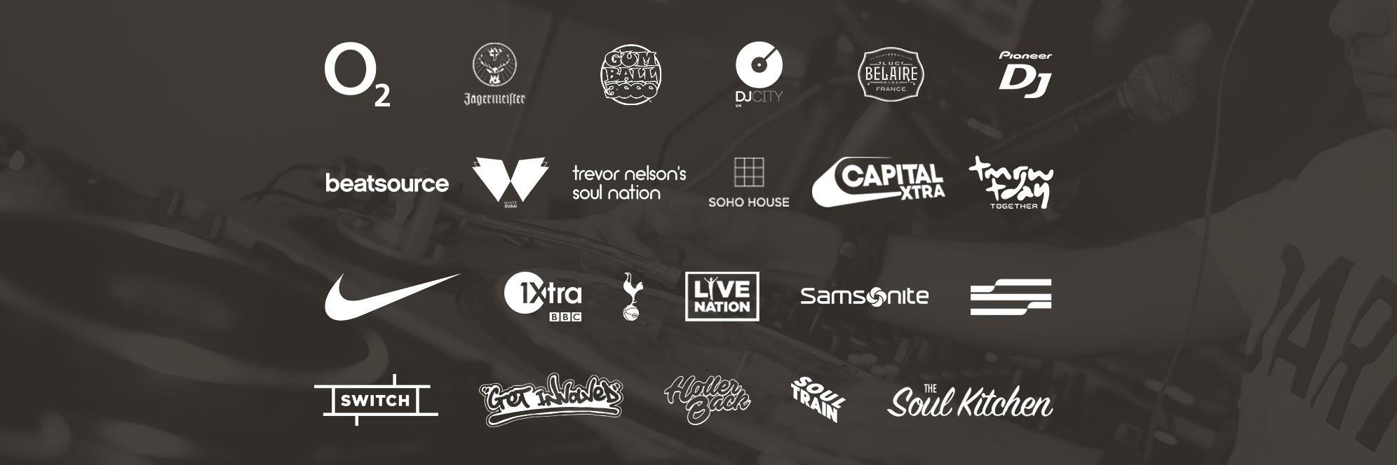 Brands and partners including O2, Nike, BBC 1Xtra, Capital Xtra, Live Nation and more